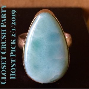 Dominican Republic Larimar Sterling Silver Ring